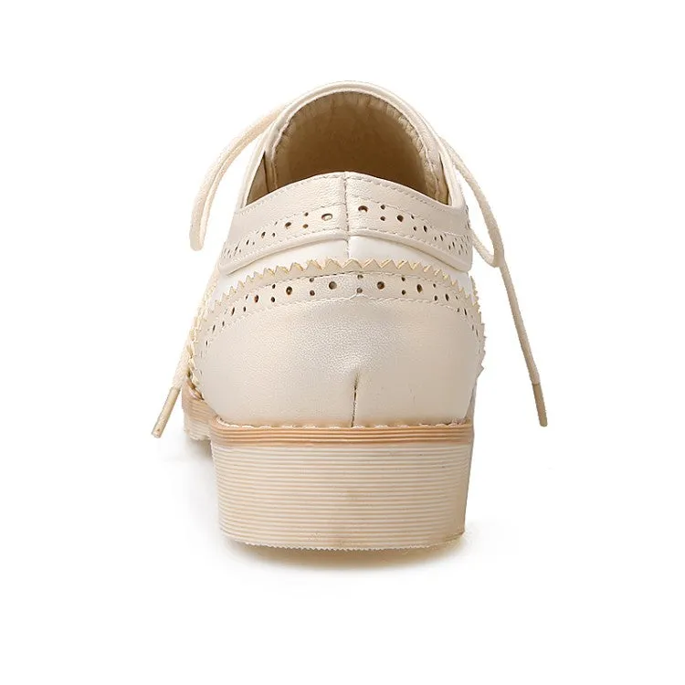 Women's Lace Up Flats Oxford Shoes