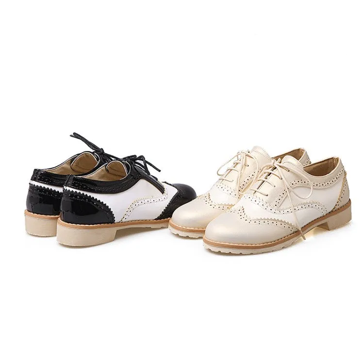 Women's Lace Up Flats Oxford Shoes