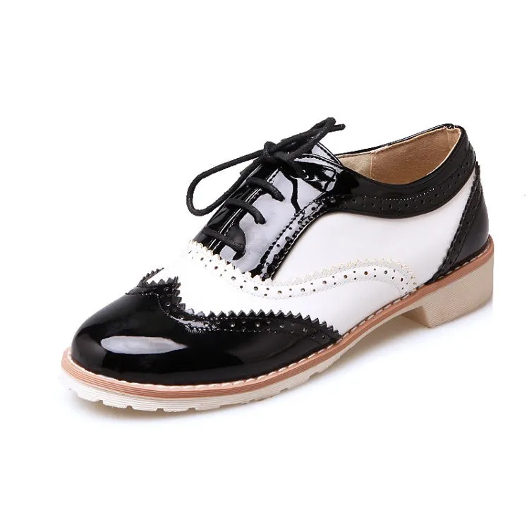 Women's Lace Up Flats Oxford Shoes