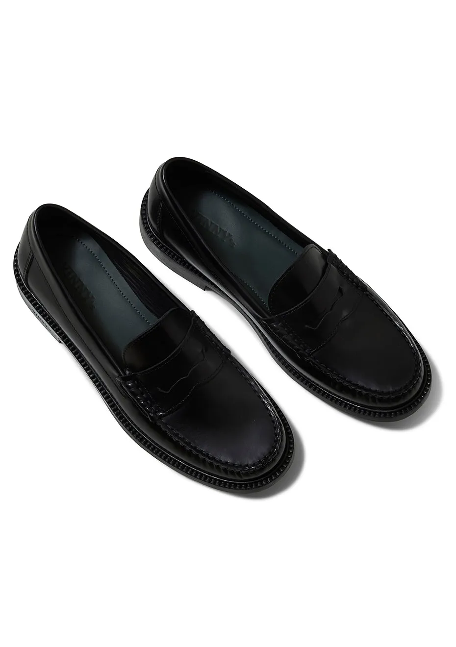 Yardee Moccasin Loafer Black Polido